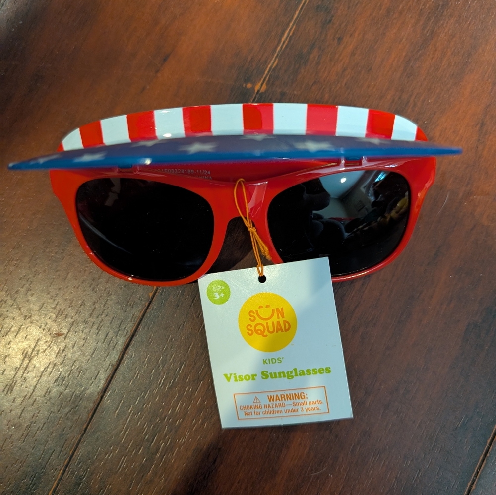 Target Sun Squad Kids' Red Visor Sunglasses